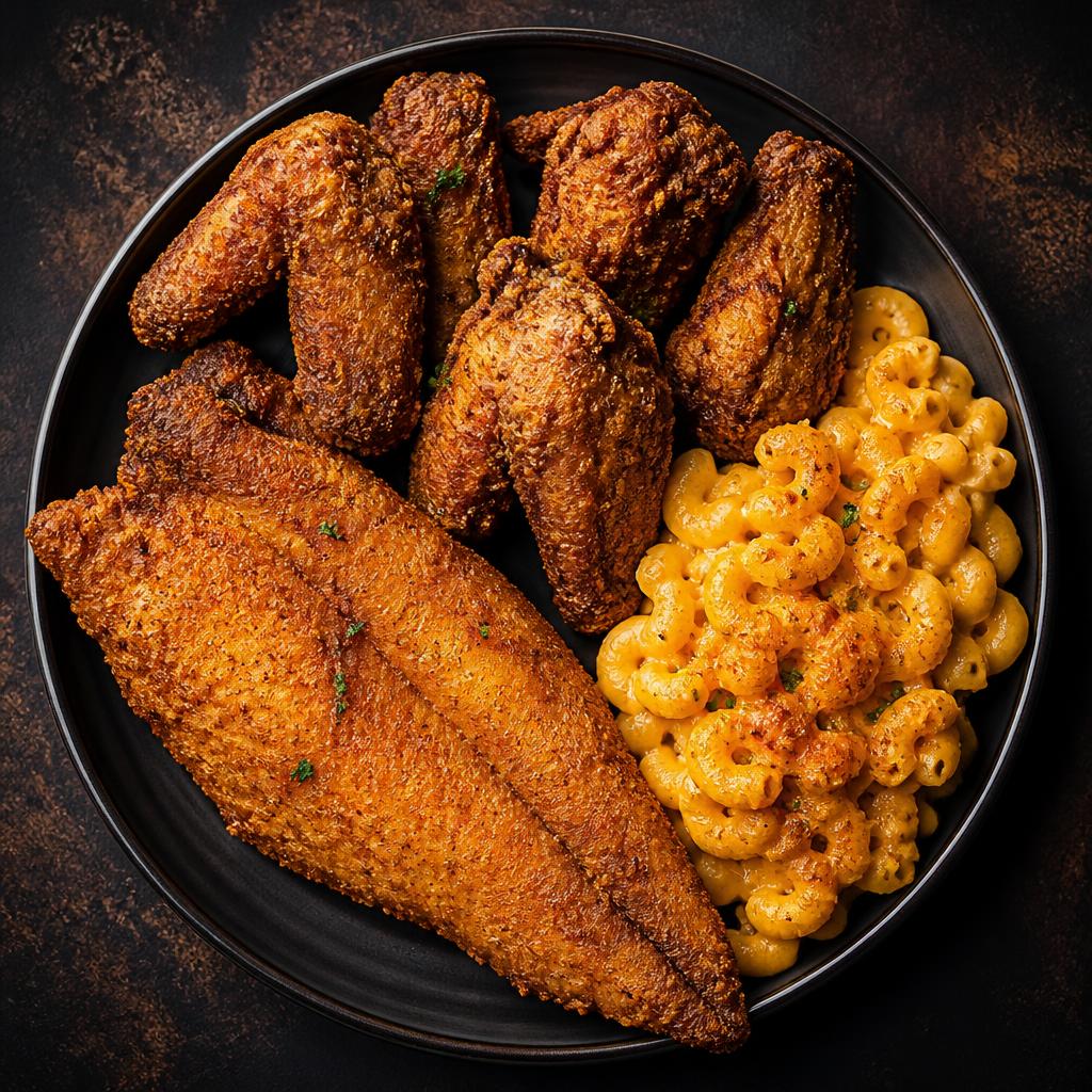 Chicken & Catfish Plate from GreenEats